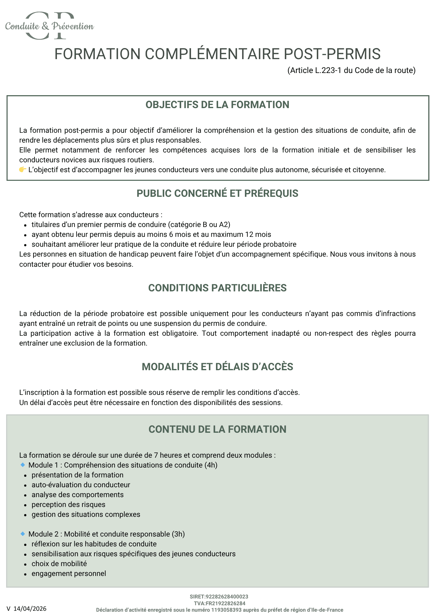 1.6 Rendez-vous post-permis 